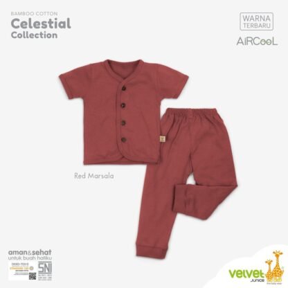 Velvet Junior Setelan Panjang Kancing Tengah Bambo Cotton NB-S