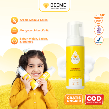 Beeme Natural Soap 3 in 1 with Honey & Lemongrass
