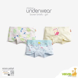 Velvet Junior Celana Boxer Cewe Print/AOP Cmpr 3Pcs UK.M