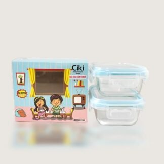 Ciki Glass Food Container 370ML (2PCS)
