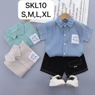 Setelan Kemeja Cowo Pendek Uk.S-Xl