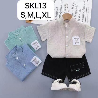 Setelan Kemeja Cowo Pendek Uk.S-Xl